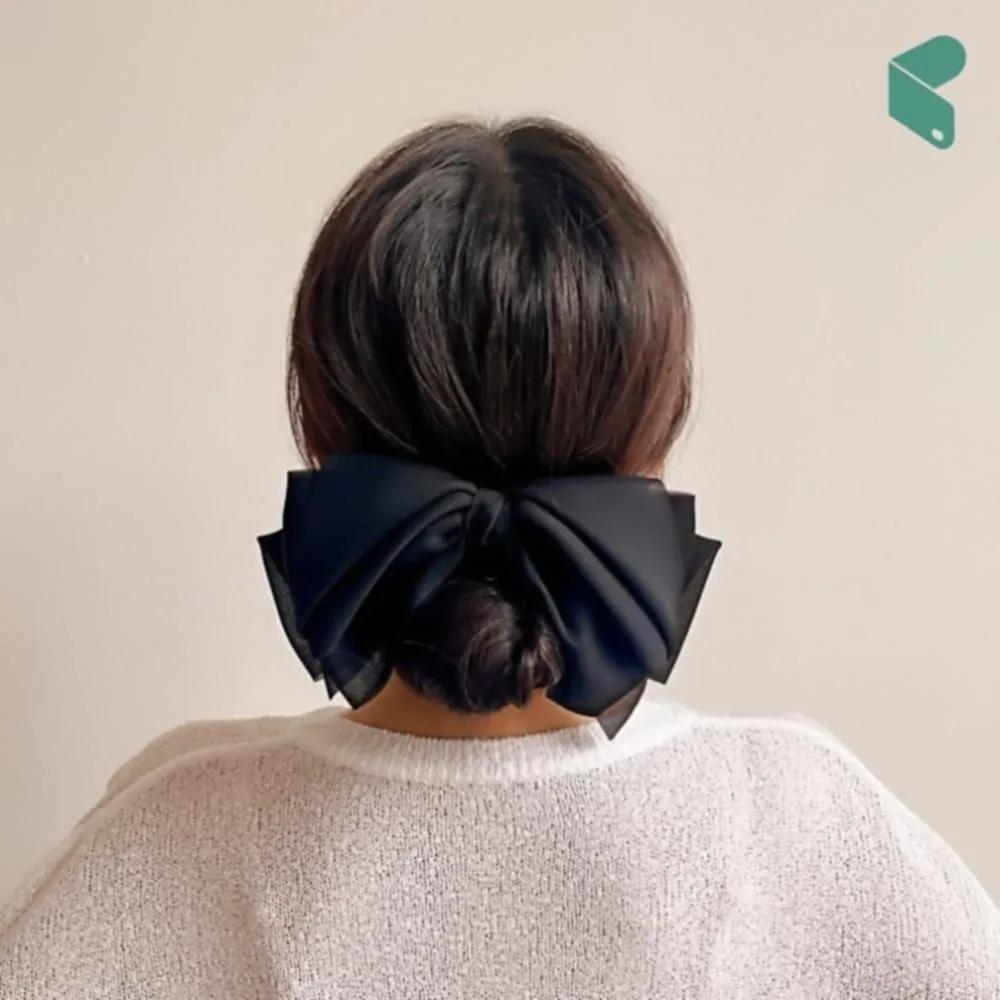 Hairpin Angel Scrunchie Chiffon Double Wings Lovely Black Hair Ornament Ribbon Pin Point Commerce Pick JL