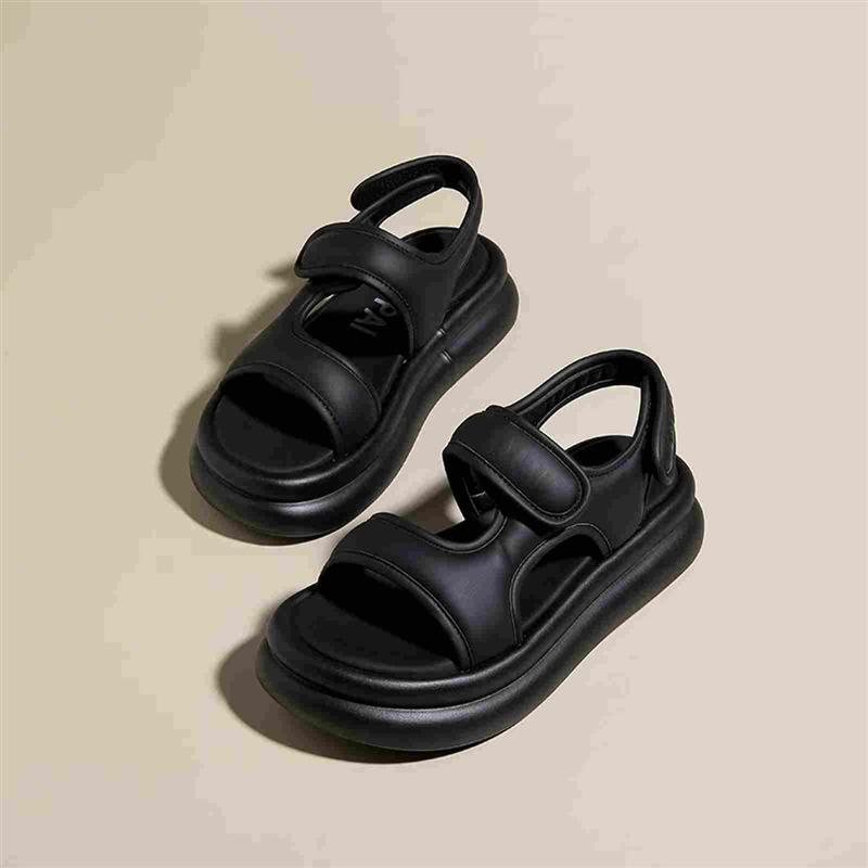

Summer Girls Soft Sole Sandals Princess Beach Shoes Fashionable Toddler Kids Flat Sandals size 37 чорний