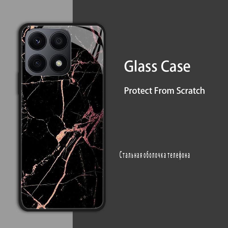 Dla Huawei Honor X6a X6 X6S X8 5G 4G Etui Pokrowiec Szklane Etui Hartowana Obudowa Zderzak Dla Honor X8A X6A X7A X8B Etui Ochronne