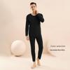 Men’s Thermal Underwear Set: Velvet, Antibacterial, Hyaluronic Acid-Infused, Long-Sleeved, Autumn/Winter Comfort