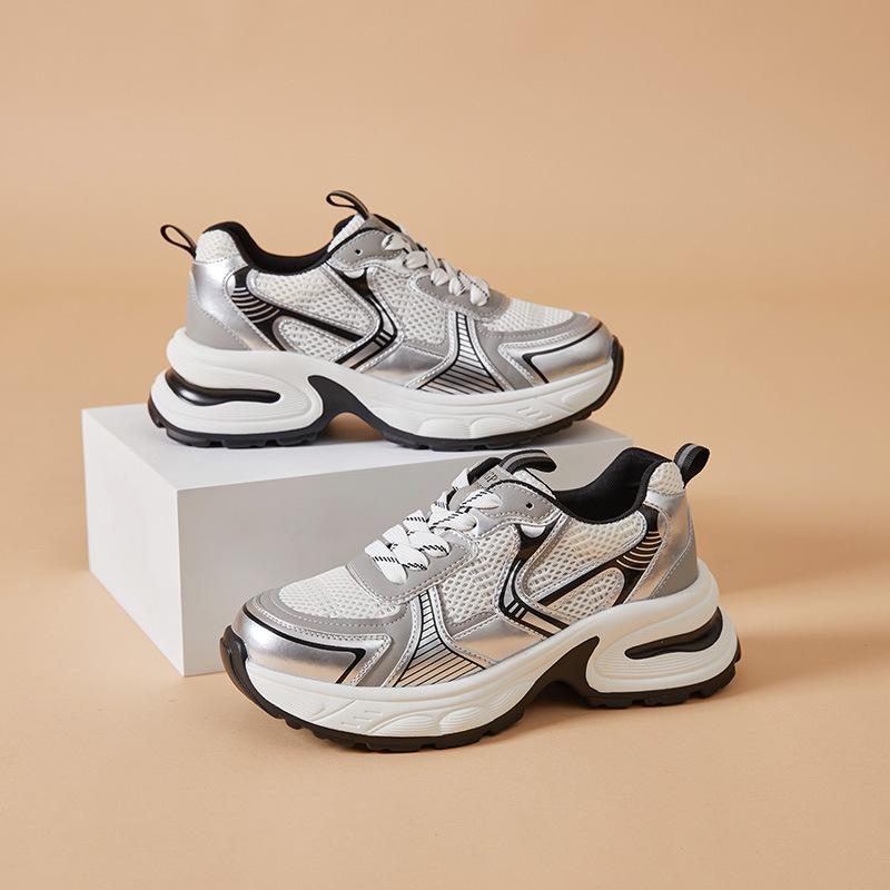 Mesh Dad Shoes Jogging Shoes Spring and Summer New Lightweight Breathable Soft-soled Running Shoes Platform Sports Casual Shoes