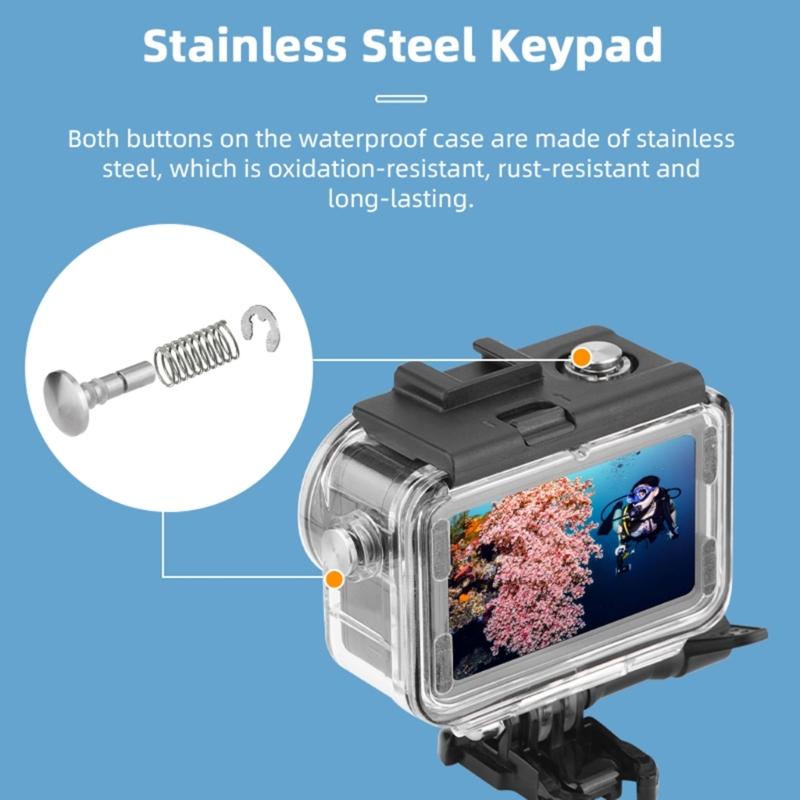 Waterproof Diving Housing Cover for ACTION4 Camera Capture Amazing Photos in Water