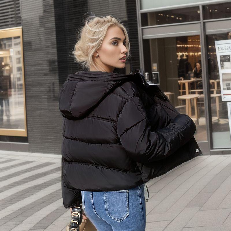 Women's Winter Jacket 2024 Winter Women Pure Color Thicken Warm Short Cotton Jacket Female Hooded Parkas Coats Women's Clothing