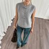 Women S Knitted Sleeveless Vest Casual Solid Color Top