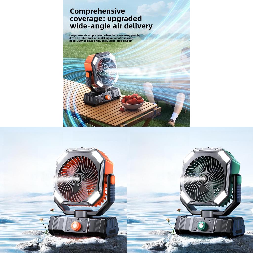 Outdoor Usb Rechargeable Mini Fan With Mist Spray For Camping And Dorm Rooms