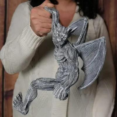 Neue Harz Retro Wasserspeier Geist Dämon Statue Dekoration Kreative Fensterdekoration Heimdekoration Hängende Kunst Innenraum Dekoration