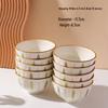 HANDUNYOU Minimalistische Willow-Muster 4,5-Zoll Keramik-Reisschalen, 10er-Set
