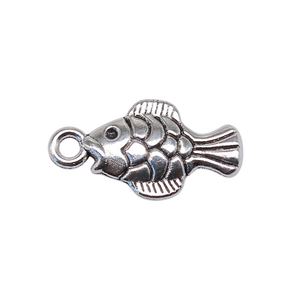 Fisch-Anhänger Vintage Legierung Anhänger Für DIY Schmuck Meeres-Thema Bastelbedarf