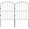 Garden Fence, No Dig Fence 24''(H)x13''(L) Animal Barrier Fence, Underground Decorative Garden Fencing with 2 Inch Spike Spacing, Metal Dog Fence for