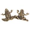 Solid Brass Brass Toad Figurine Retro Style Tea Pet Ornament Golden Toad Statue  Desktop Decoration