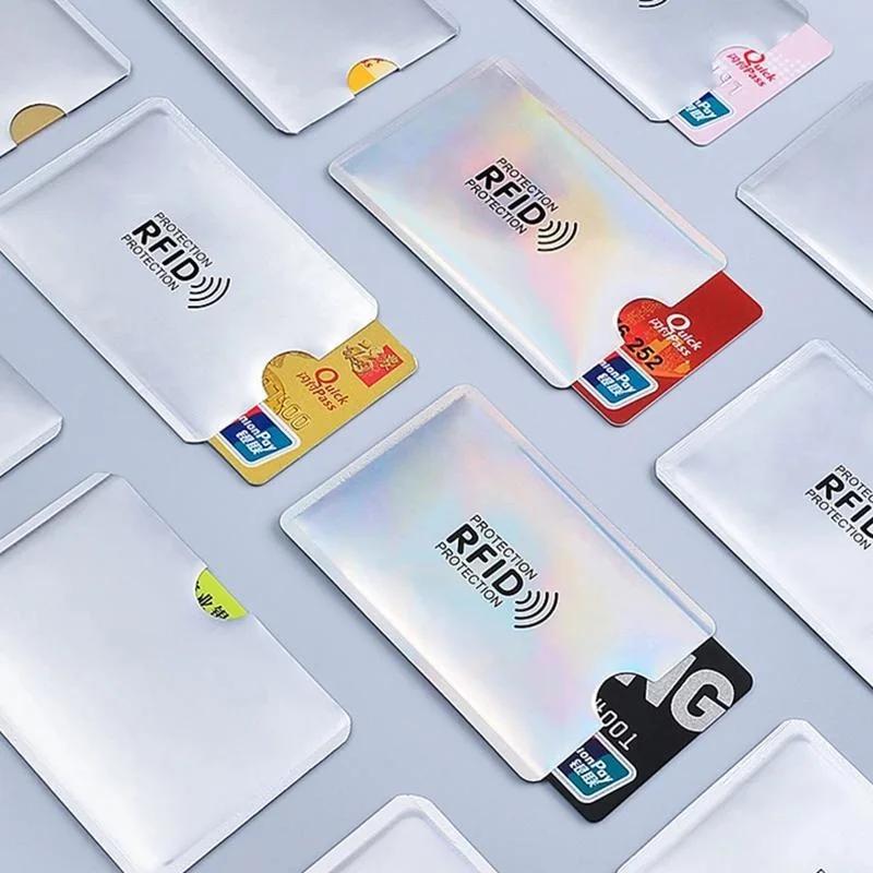 5/10Pcs RFID Blocking Sleeves, Identity Theft Protection Secure Sleeve for Credit Cards, Debit Card, Clear Plastic Sleeve