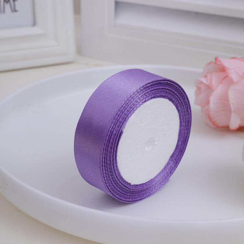 2.5cm Polyester Satin Ribbon for Cake Decoration, DIY Handmade Gift Box, and Gift Packaging.