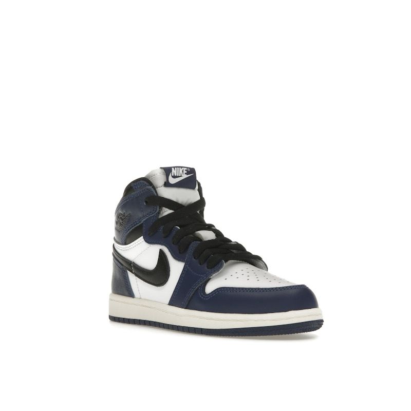 Air Jordan 1 Retro High OG PS Midnight Navy Kids Sneakers Blue Black White FD1412-401
