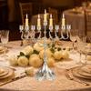 Nine Branch Candelabra Zinc Alloy Menorah Candle Holder Desktop Centerpiece Ornament for Wedding Table Decor