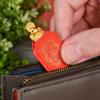 Golden Money Turtle Coin Purse with Red Leather Sleeve - Feng Shui Wealth Attractor, Compact Auspicious Symbol for Prosperity