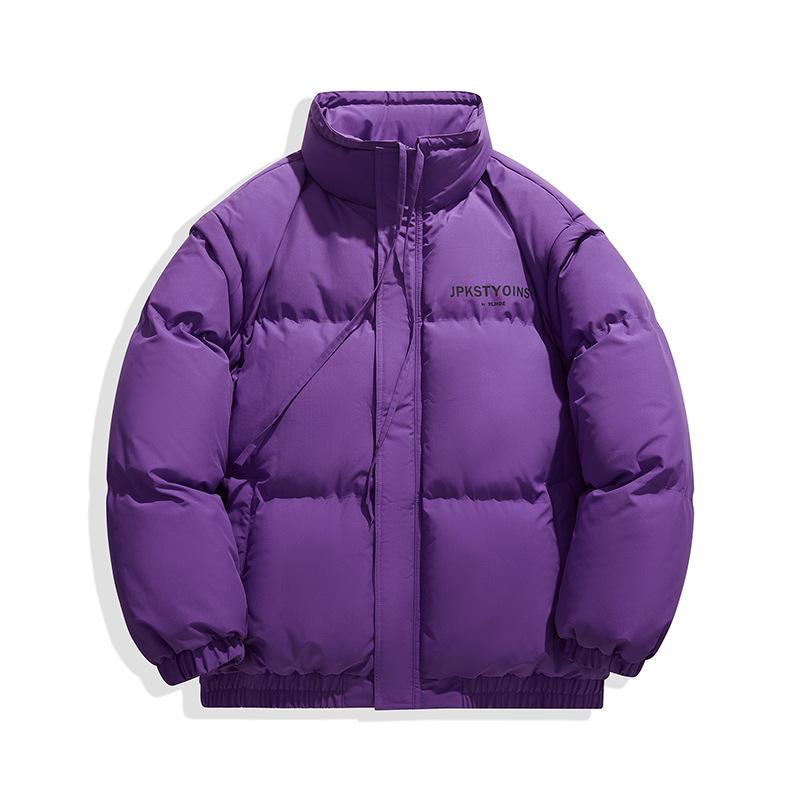 

Новая пара осень и зима короткая хлопковая куртка мужские куртки хлопковая куртка стойка воротник теплая однотонная свободная и белая прилив S