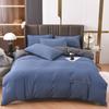 Solid Color Embroidery Simple Grinding Four-piece Set European Solid Color Embroidery Quilt Cover Bed Sheet Bedding