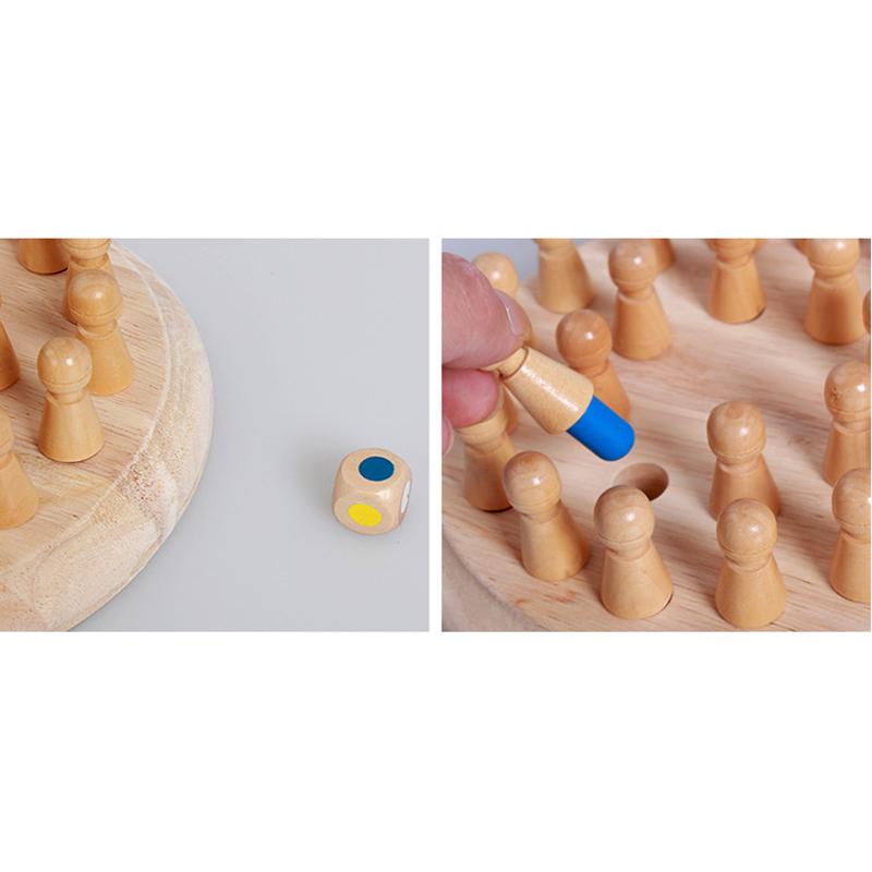 Wooden Memory Match Stick Chess Color Game Board Puzzles Montessori Educational Toy Cognitive Ability Learning Toys For Children