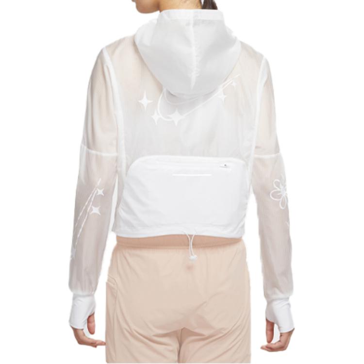 Nike Logo Print Hooded Jacket Women Outerwear White CW1562-100