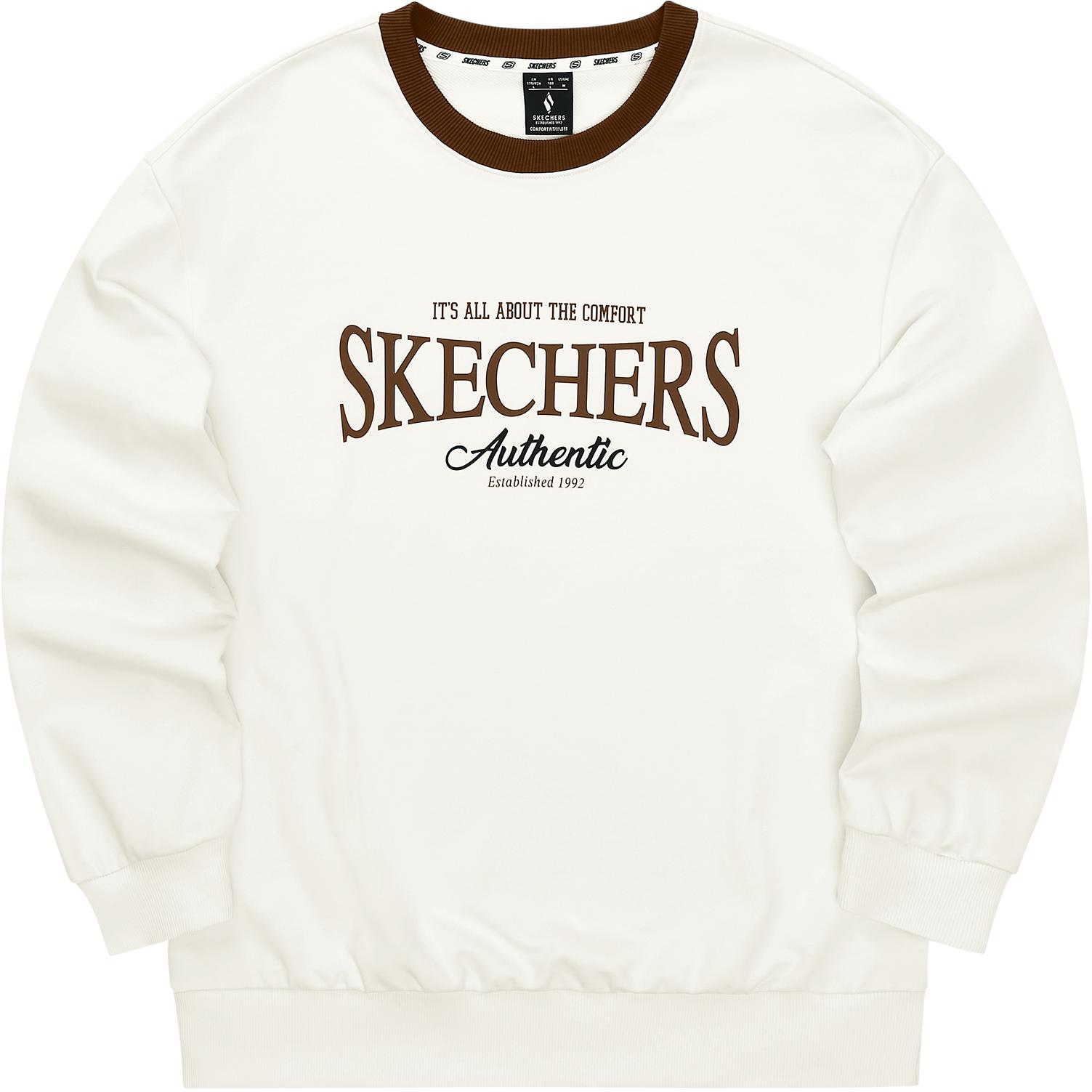 Skechers Soft And Comfortable Casual Sports Color Block College Style Hoodie Men hoodies Cotton-Candy-White L324M049-0074 S