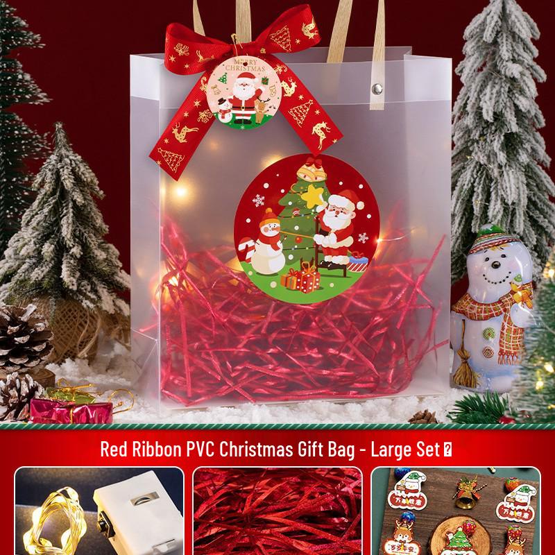 Christmas Eve Apple Candy Souvenir Handbag - Creative Transparent Gift Bag