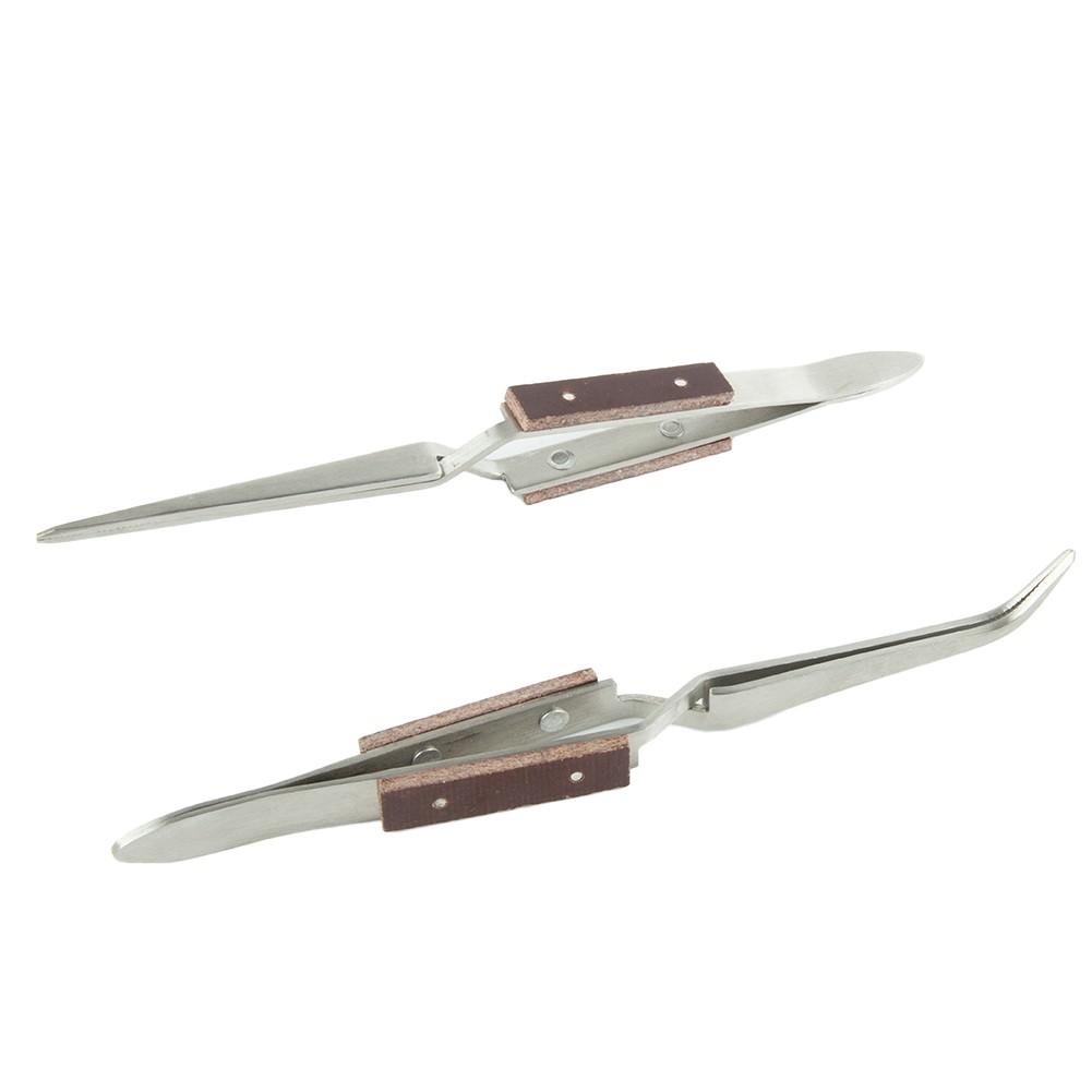Jewelry Soldering Craft Repair Tool Stainless Steel Tweezers for Precision Work