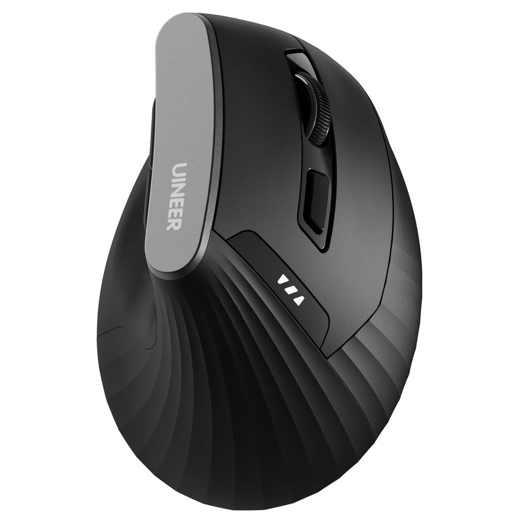 Vertical Mouse - Wireless Rechargeable Bluetooth Mouse, Ergonomic Mouse, Switchable Between Bluetooth 5.04.0 & 2.4GHz, Battery Life Display,