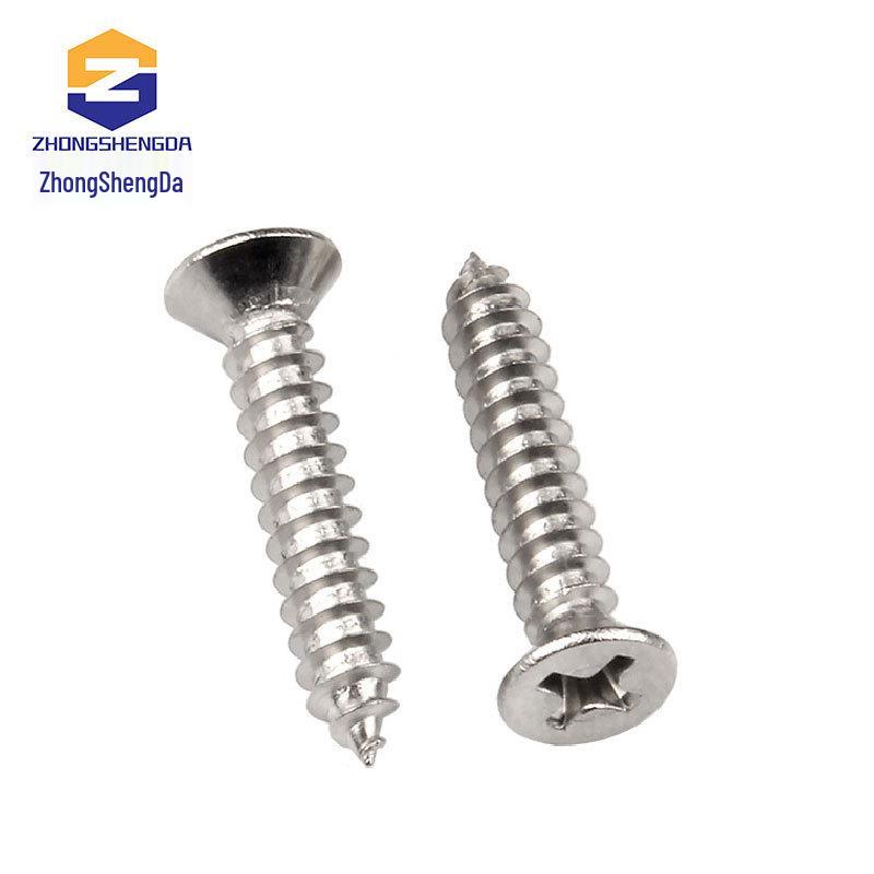 304 Stainless Steel Phillips Flat Head Self-Tapping Wood Screws