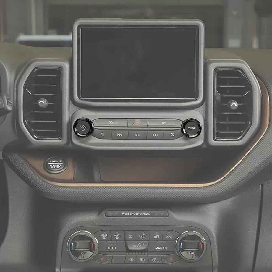 Car Inner Switch Knob Cover Trim For Ford Bronco Sport 21-2024 Accessories Black