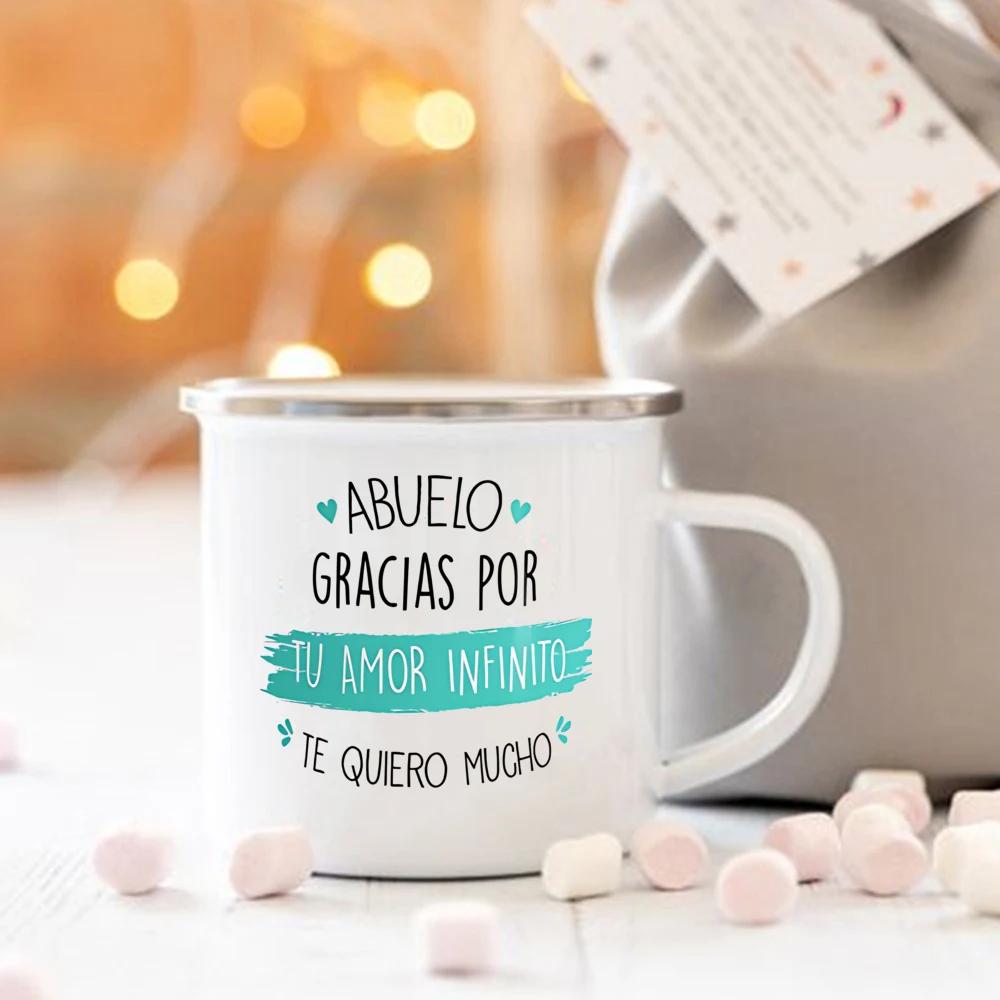 Enamel Cup There Are Many Grandparents But Like You There Are None Funny Grandparent Coffee Mug Grandma and Grandpa Gifts