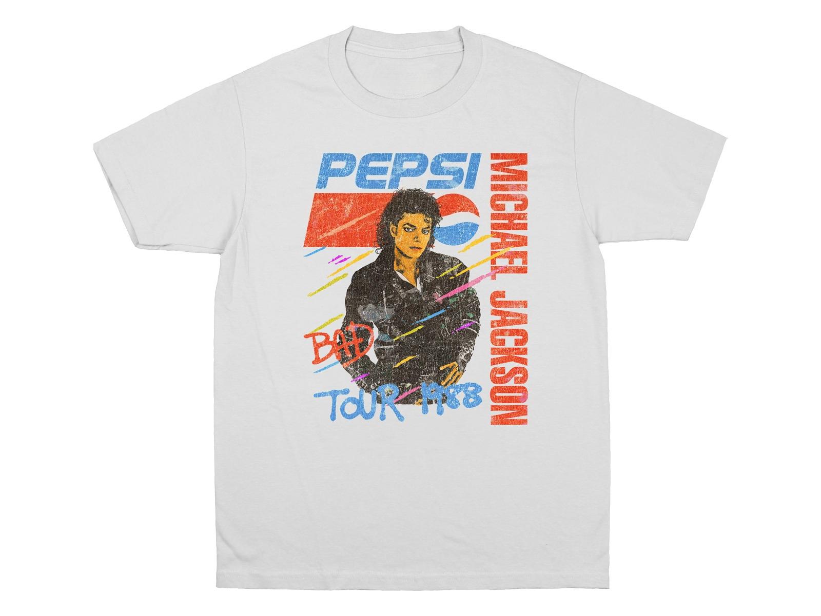 

Michael Jackson T-Shirt Bad Pop Music Tour Washed Loose Oversized Drop Shoulder Retro Short Sleeve Cotton Clothing Men s Shirt M