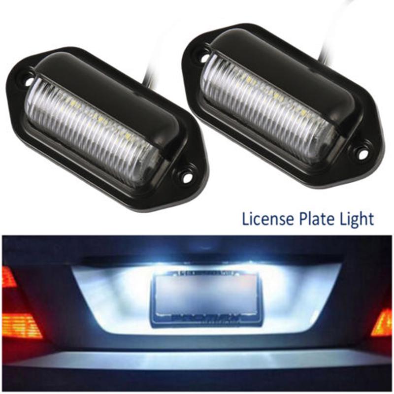 Buy 2 Pcs Universal 6 LEDs License Plate Tag Lights Lamp for Car Truck