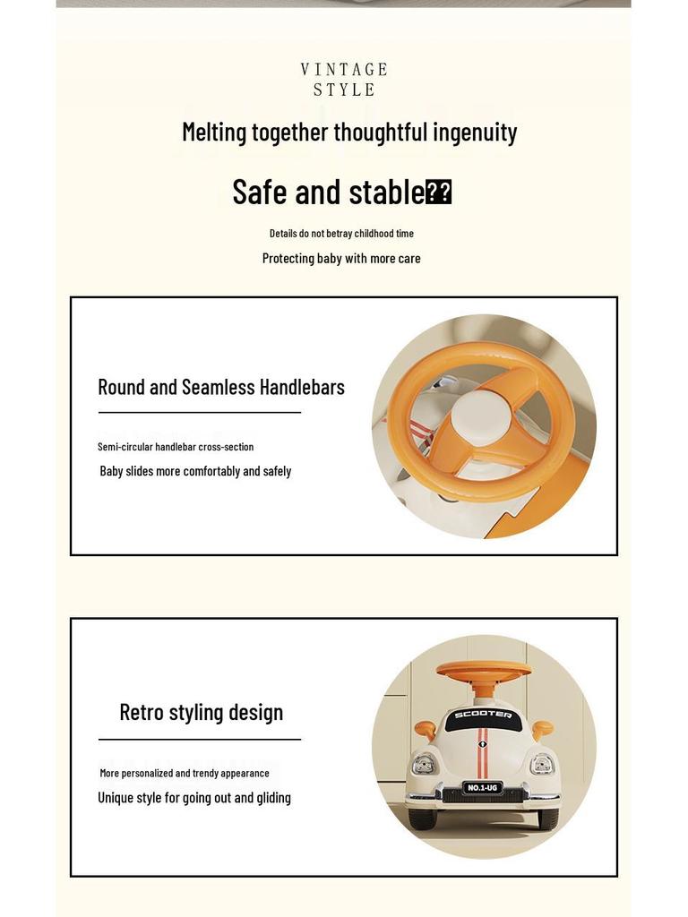 4-Wheeled Toddler Wiggle Car & Balance Bike for Ages 1-3 - Baby Walker & First Birthday Gift