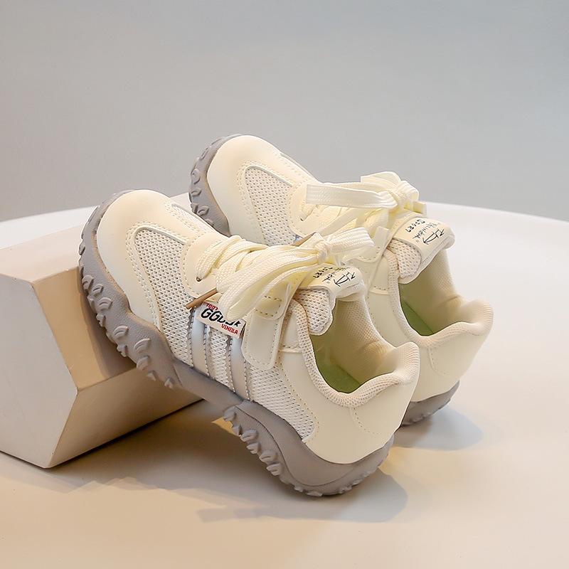 

2025 осень новые одноклассники мальчики мягкая подошва удобная спортивная и повседневная обувь корейская версия модная трендовая девочки обувь Форреста Гампа 37 бежевый