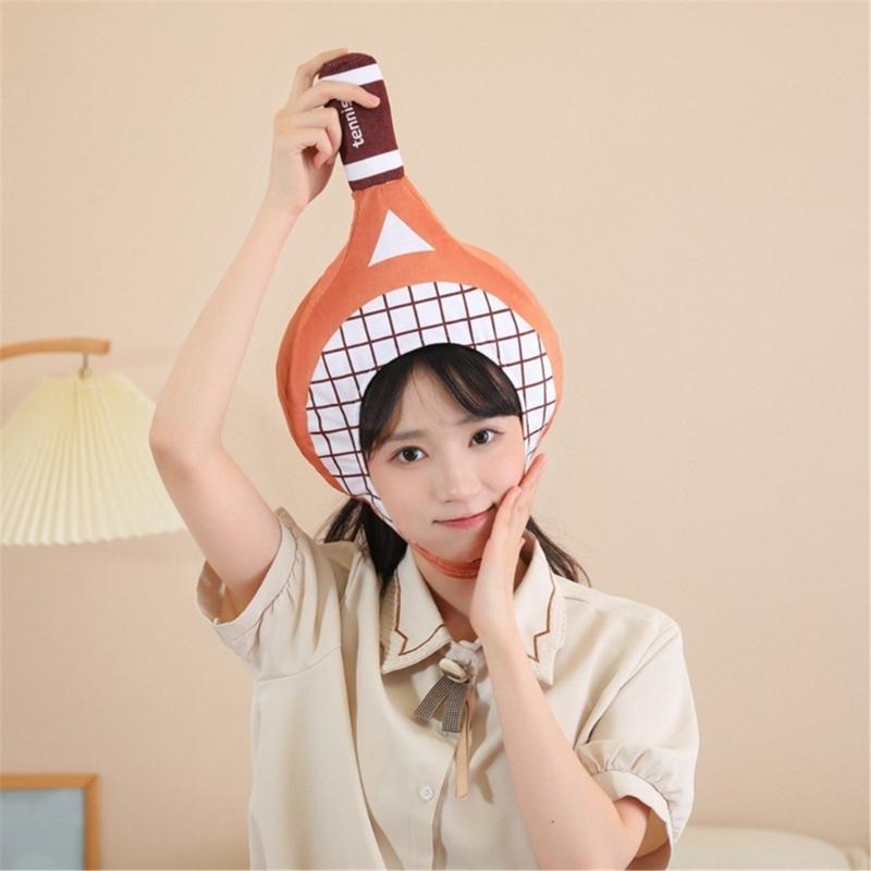 Lovely Tennis Racket Shape Hat Offering Warmth Breathability Hat for Various Outdoor Activity Christmas Gift for Girl