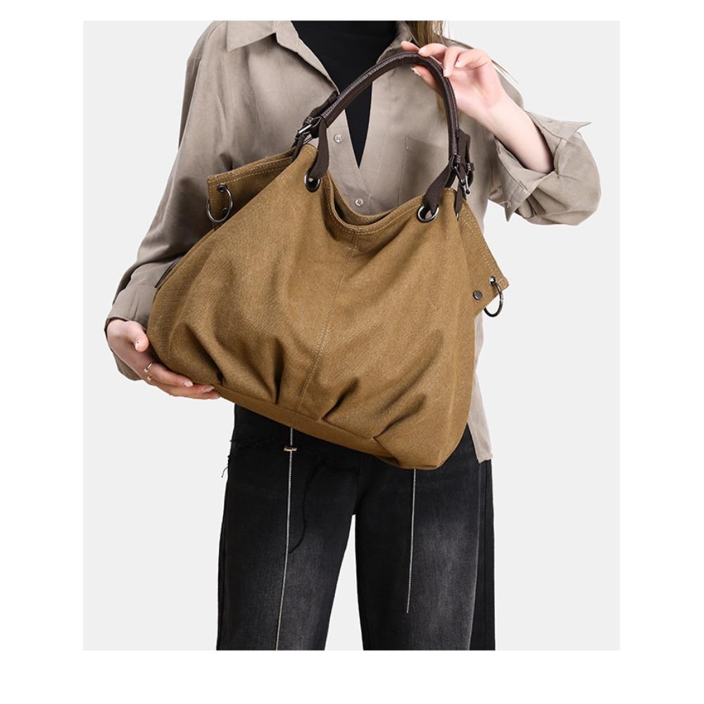 Damen Vintage Cargotasche, Umhängetasche, Canvas-Tasche, Strapazierfähige Tragetasche