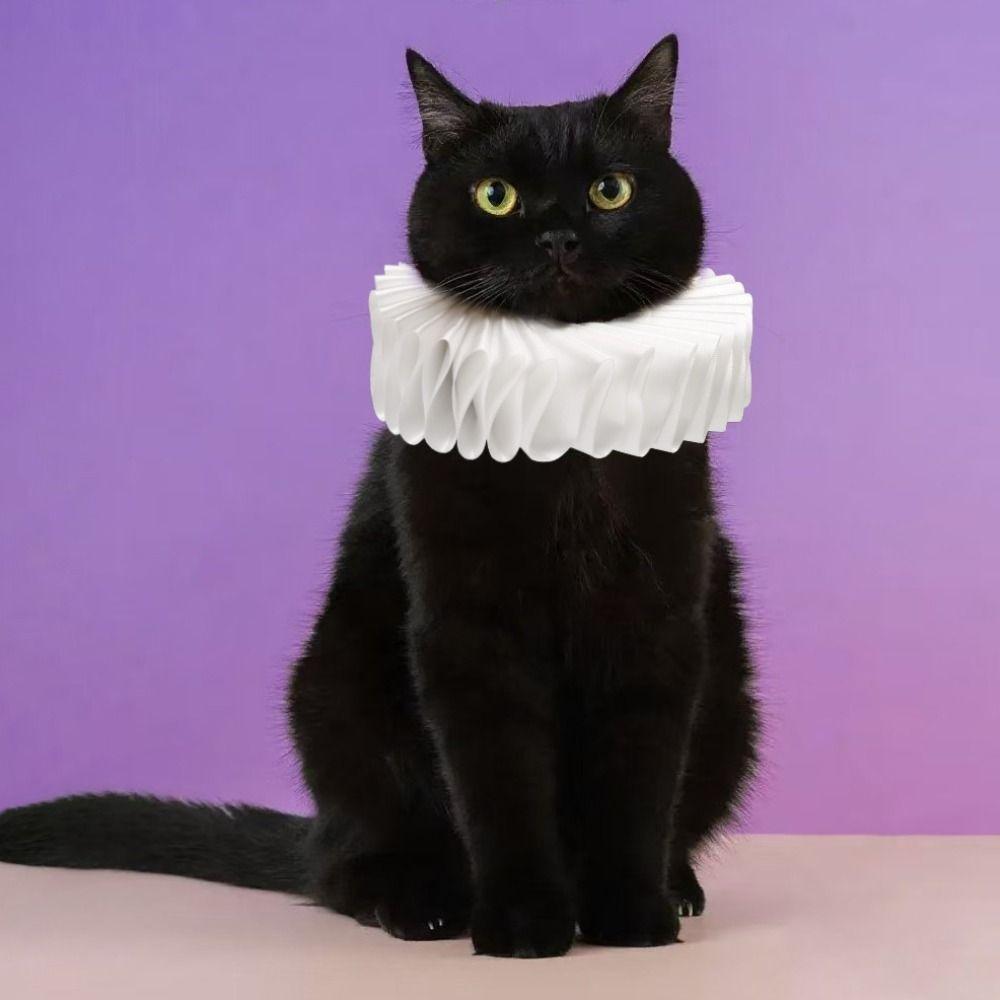 Shakespeare Detachable Neck Ruffled Pet Collar Elegan Chic Cat Collar Vintage Dog Ruff Collar Cosplay