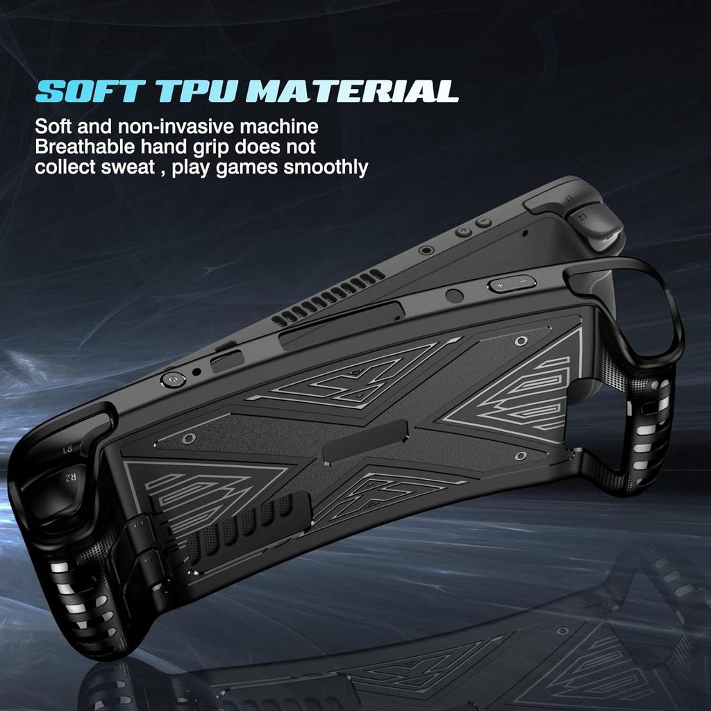 X Textur Steam Deck Schutzhülle Weiche TPU Hülle Stoßdämpfung Kratzfest Schale Kühl Langlebige Haut Ergonomie Rutschfester Griff