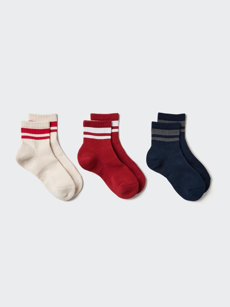 Uniqlo Japan Socks 3 Pair Pile Line