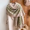 Air-Conditioned Room Shawl Outside Women'S Summer Office Nap Blanket Winter Blanket Imitation Cashmere Dual-Purpose Thermal Scarf