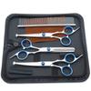 Pet Grooming Scissors Round Head Professional Stainless Steel Dog Hair Scissors Durable Pet Shears Animal Cutting Portable Set