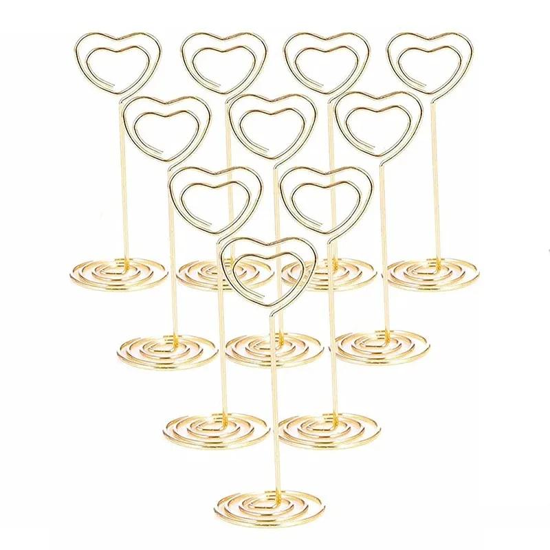 

10 шт. Настільний тримач для номерів Металевий залізний тримач для карток Легкий тримач для фотографій Підставка для весілля, дня народження, прикраси для дому 10pcs