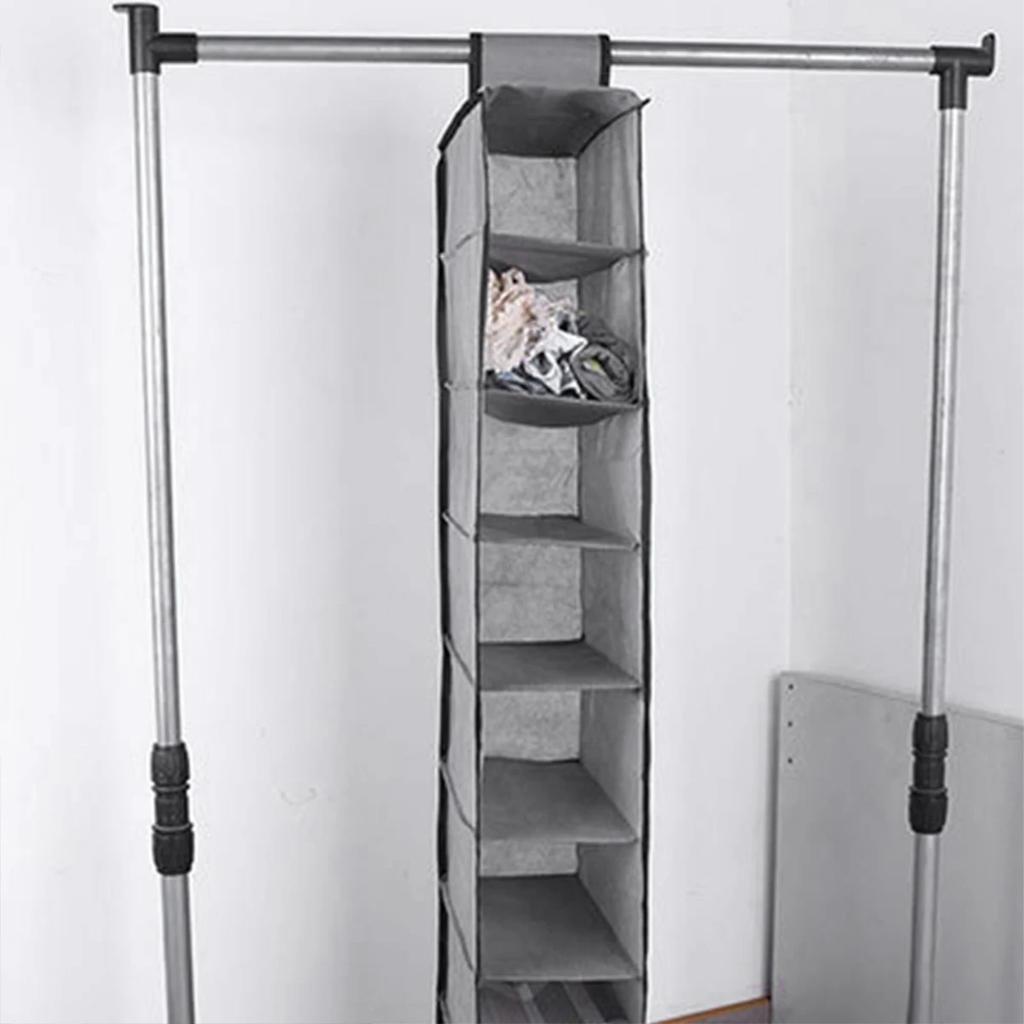 10-Layer Hanging Shoe Storage Bag Foldable Closet Multifunctional Clothes Hat Organizer Space Saving Household Shoe Rack