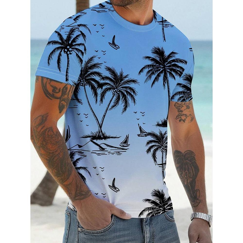 3D Bull Head Print Summer Casual Men's T-shirt Urban Street Fashion Men's Short-sleeved Shirt Outdoor Sports and Fitness Men's S
