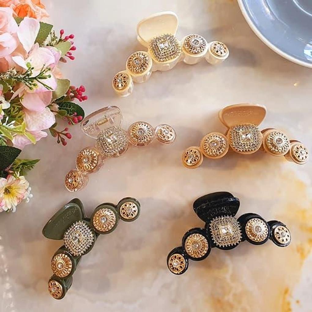 Women's Daily Point Build-Up Cubic Hair Clip