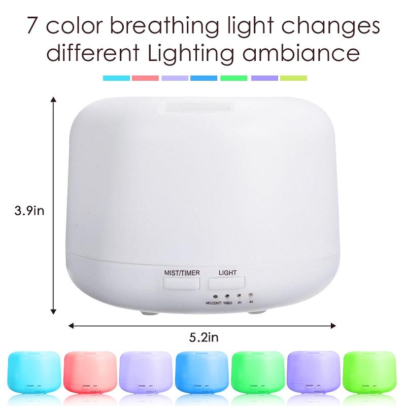 300ml Essential Oil Aroma Diffuser 2 Levels Adjustable Mist Maker Ultrasonic Air Humidifier With 7 Colors Led Night Light