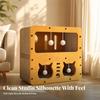 Cat House with Scratcher Two-sidedSided Cardboard Scratching Shelter Indoor