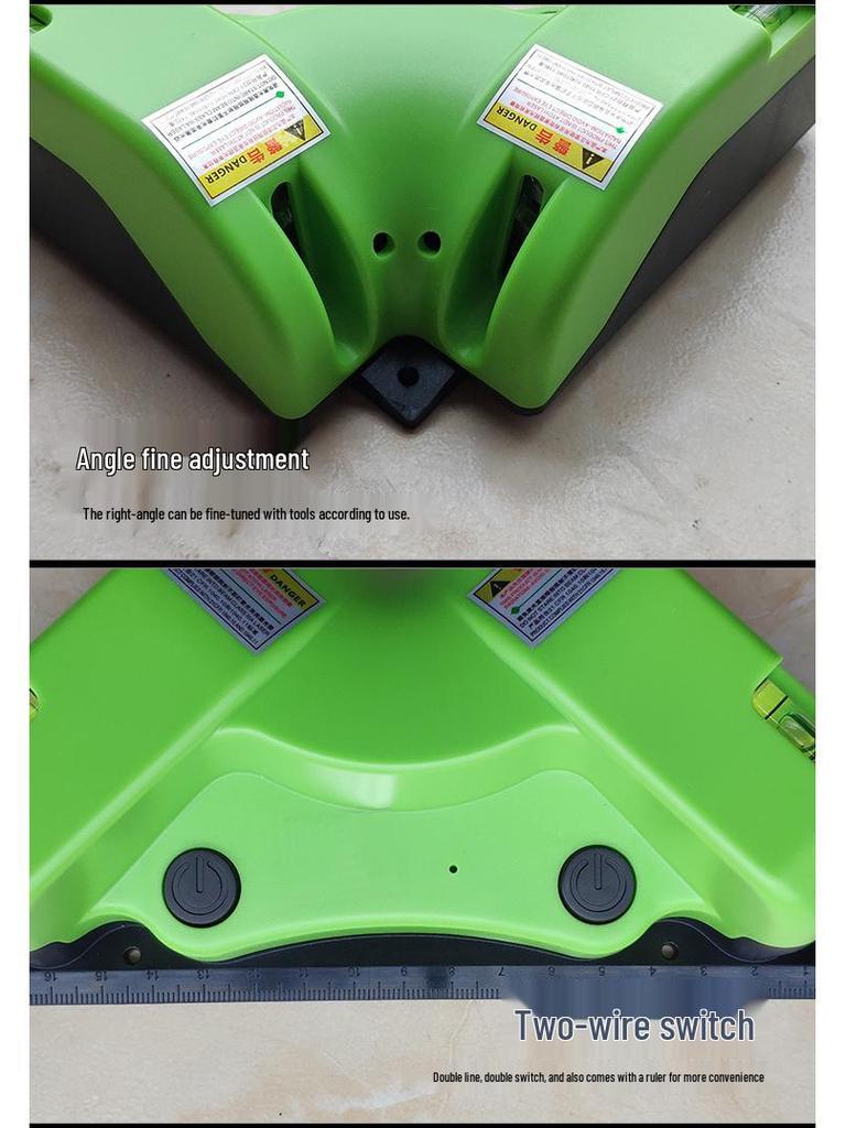 High Precision Infrared Multi-functional Laser Level 90° Right Angle Ruler