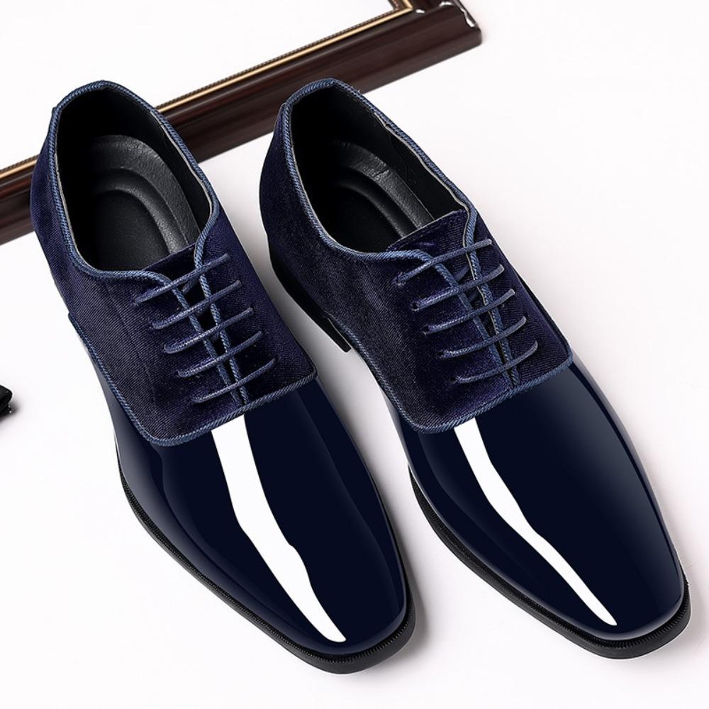 Mens Formal Business Leather Shoes Lightweight Trendy Low Cut British Pointed Toe Wedding Groom Shoes