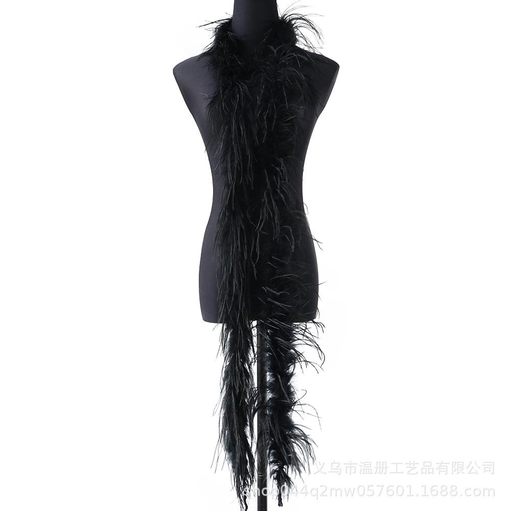 South African Ostrich Hair Top Performance Dress Raw Material Feather Top Diy Hat Scarf Down 2 Meters